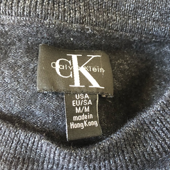 90s Ck vintage dark grey crop sweater M - Picture 3 of 7